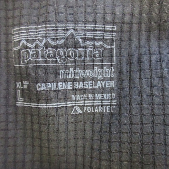 Patagonia Capilene Midweight Baselayer Bottoms Men L Black Stretch Outdoor 210 - Picture 3 of 12